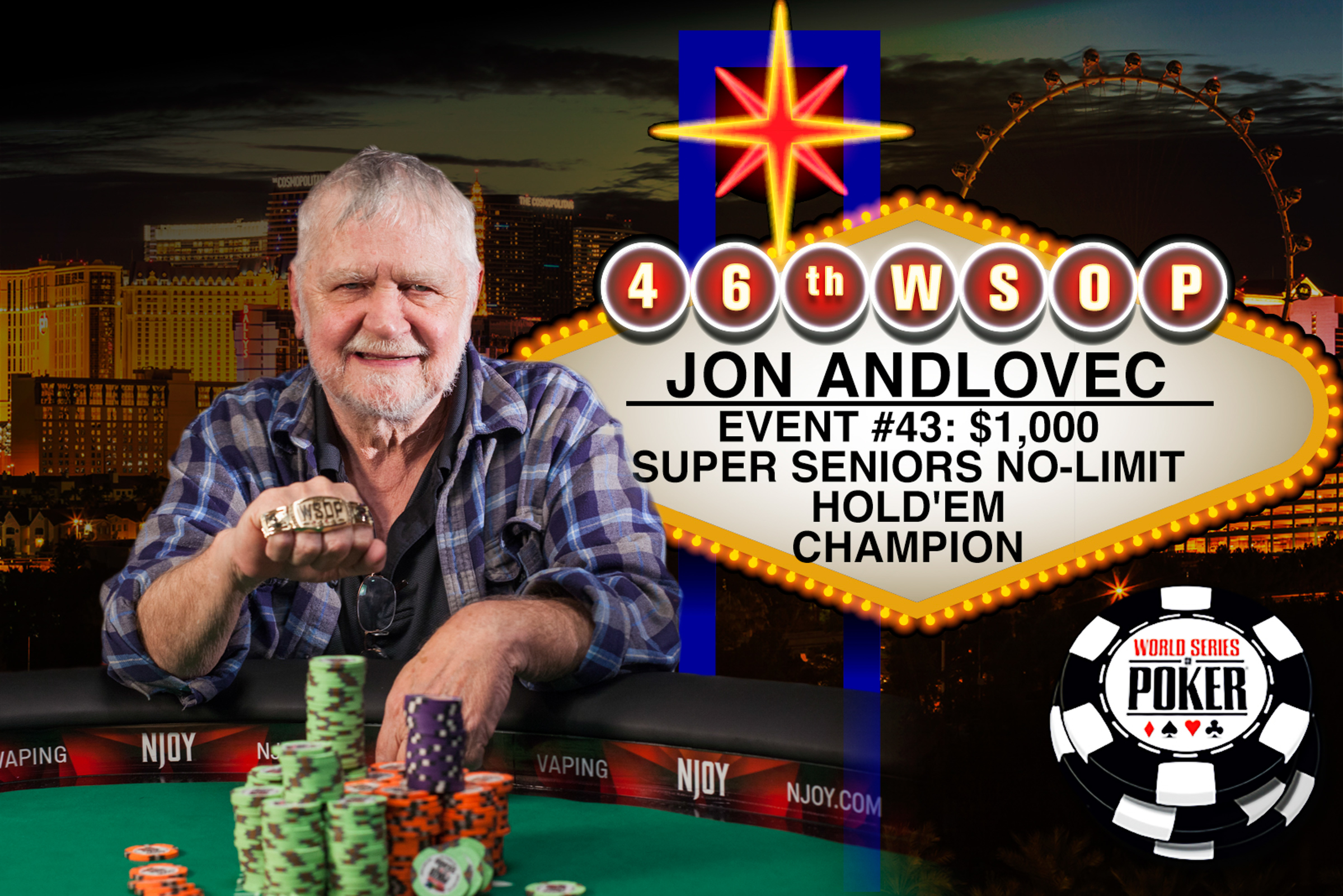 WSOP 2015 Event #43: Jon Andlovec ist der Super Senior
