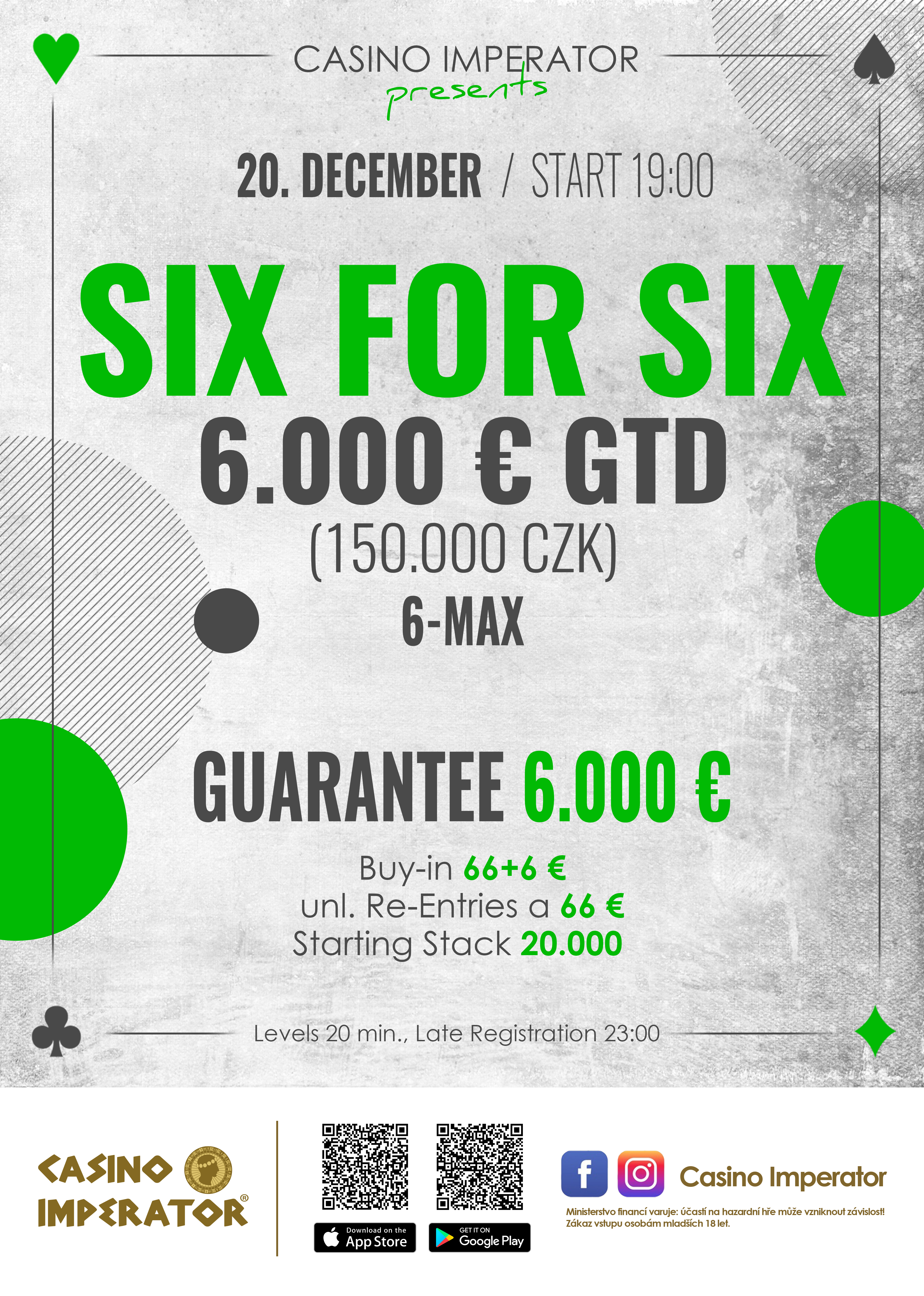 Casino Imperator: Heads-up Deal entscheidet das Six for Six