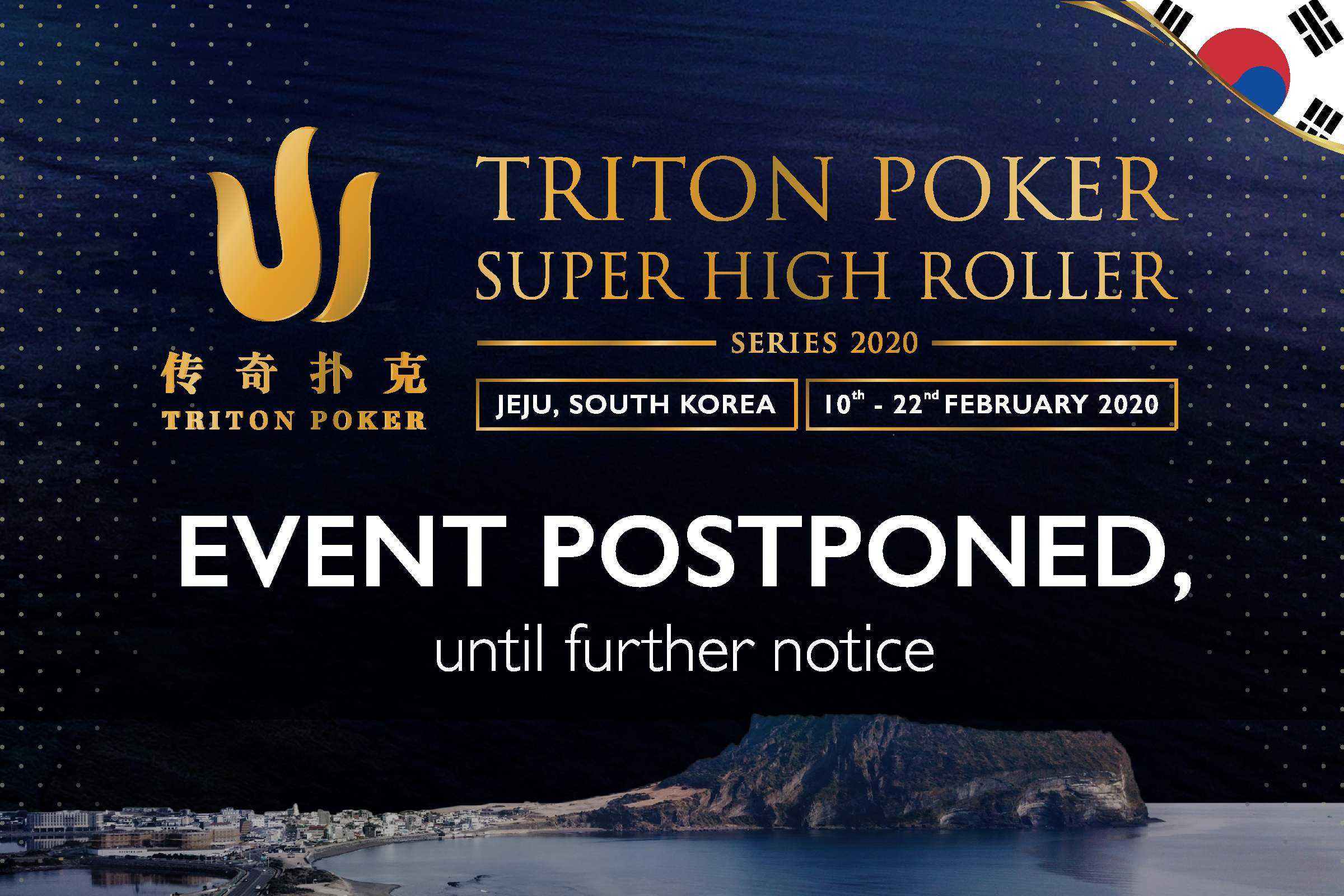Triton Poker Super High Roller Series Jeju verschoben
