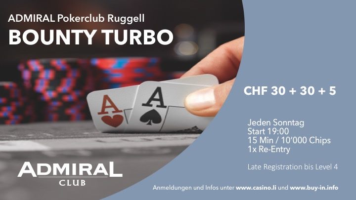 Admiral Poker Club Ruggell: Chiara Knowle gewinnt das Bounty Turbo