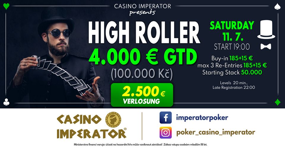 Casino Imperator:  Jan Schatral gewinnt das High Roller