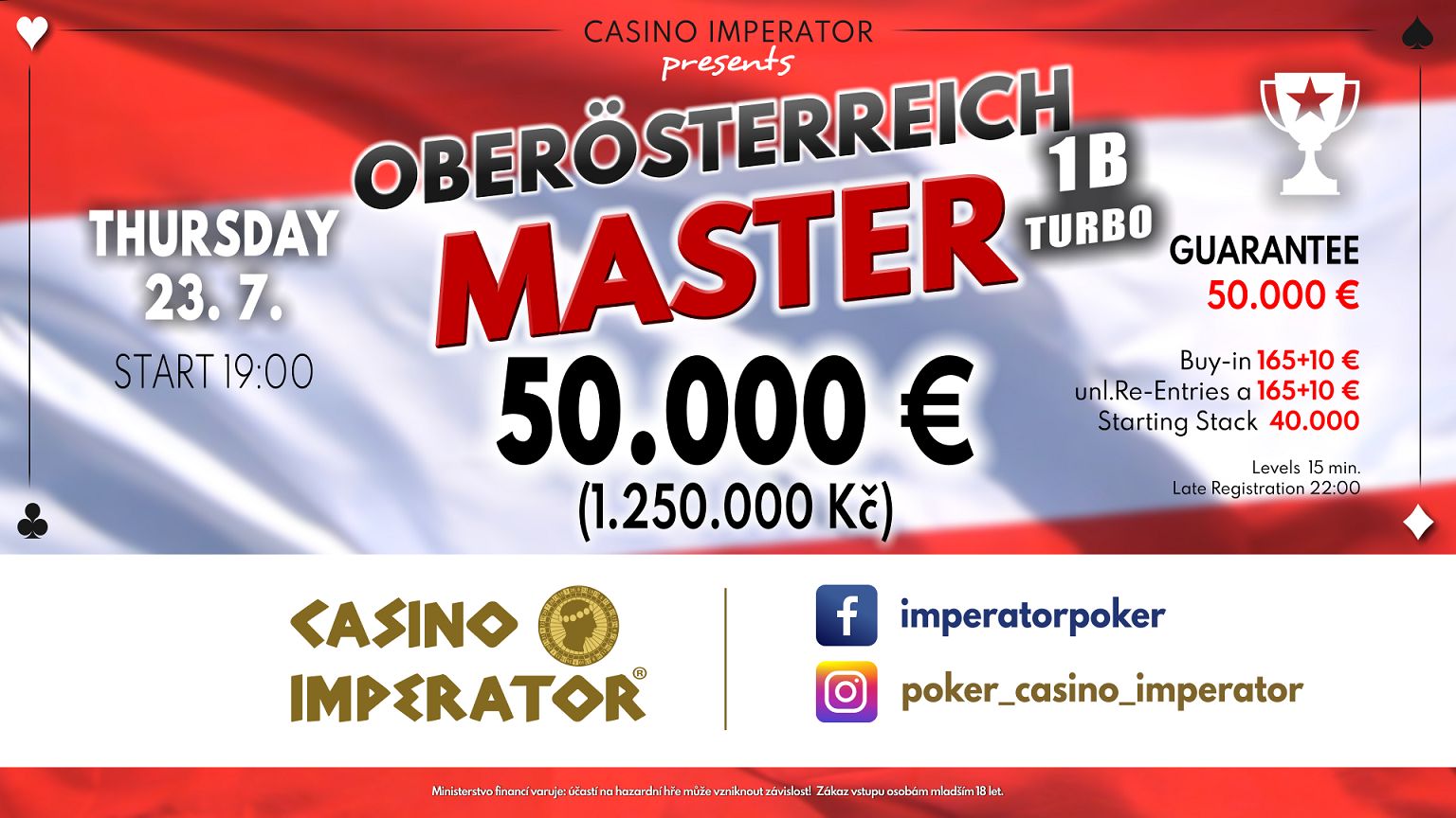 Casino Imperator: Luka holt Tag 1B der Oberösterreich Master