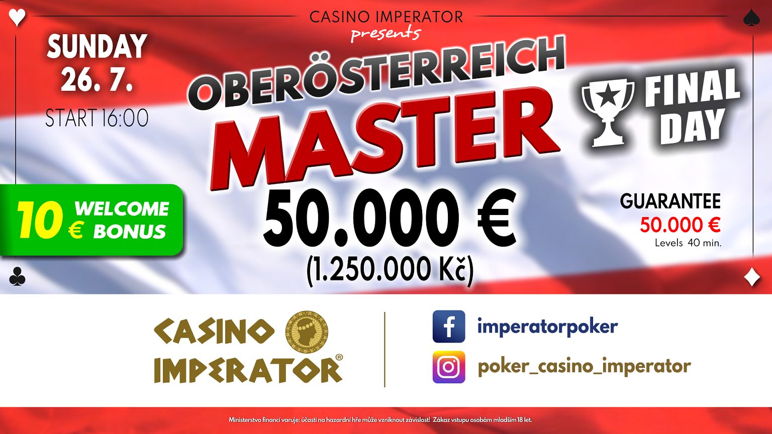 Casino Imperator: Philipp Schimmerl holt die Oberösterreich Master