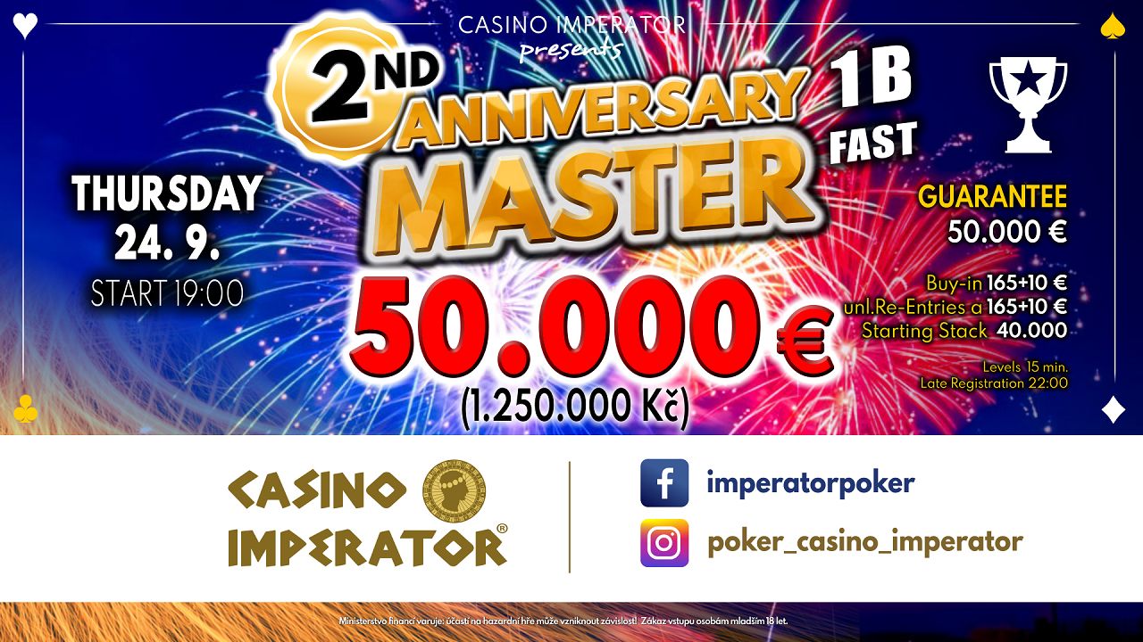 Casino Imperator: Erst 74 Entries beim 50k Anniversary Master