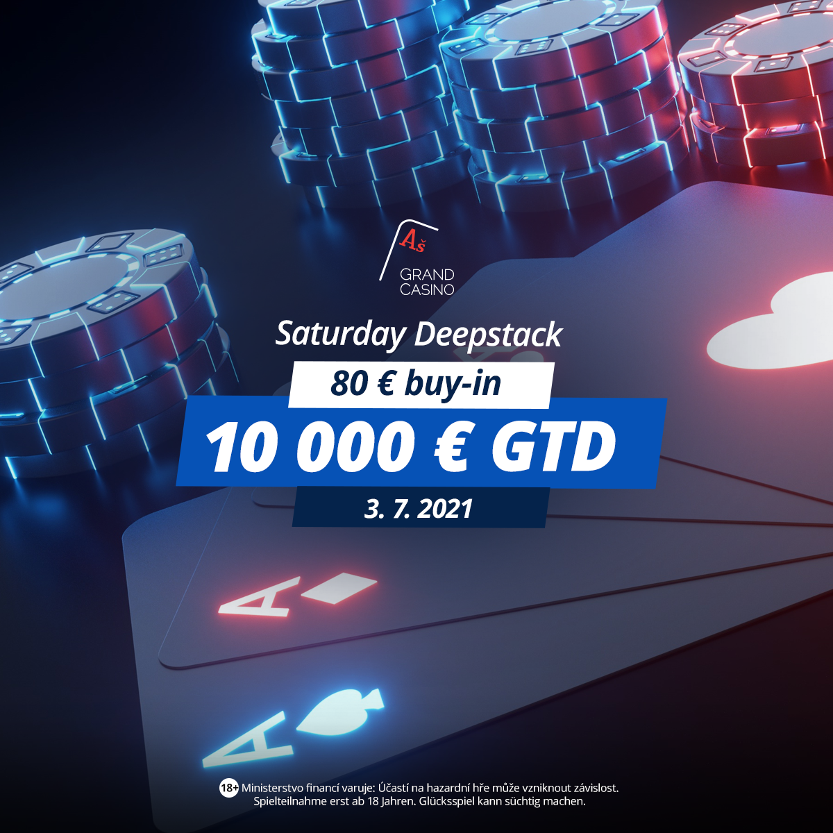 Grand Casino Aš: Heads-up Deal beendet das Saturday Deepstack