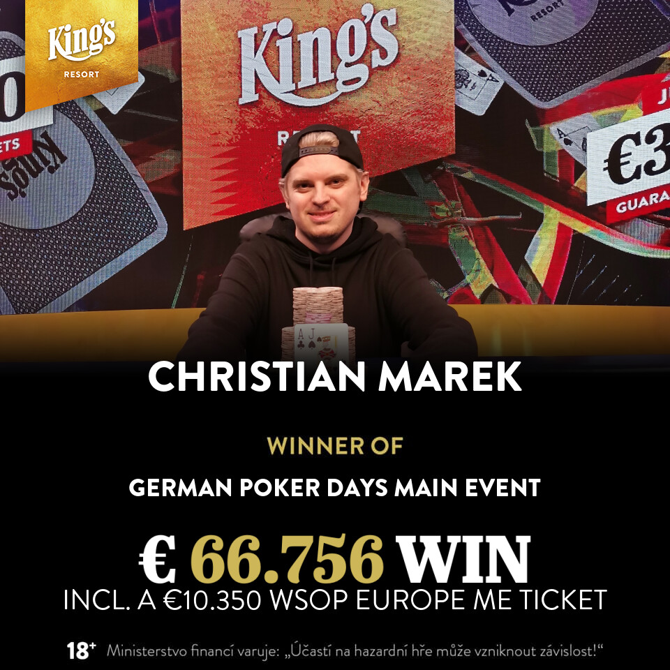 King’s: Christian Marek triumphiert beim German Poker Days Festival
