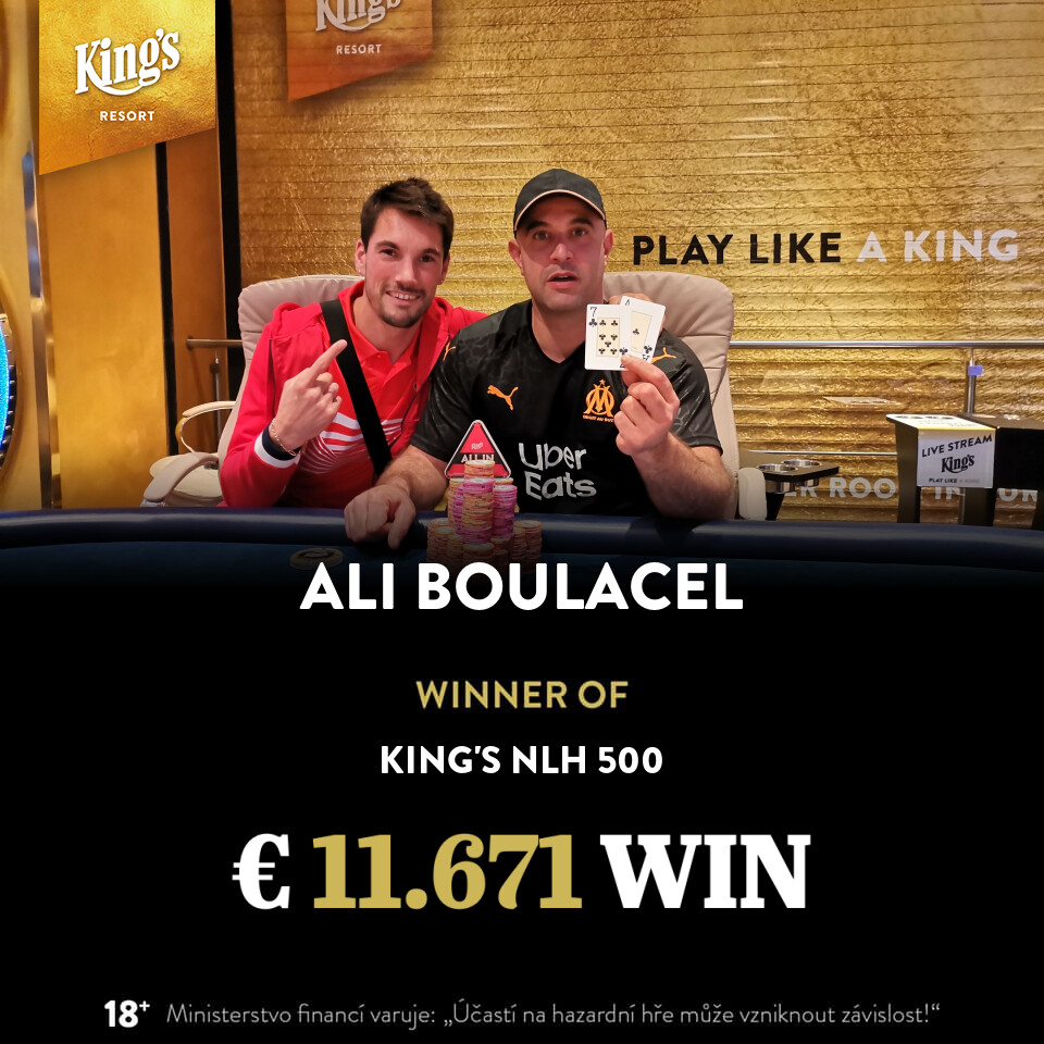 King’s:  Ali Boulacel siegt beim King’s NLH 500