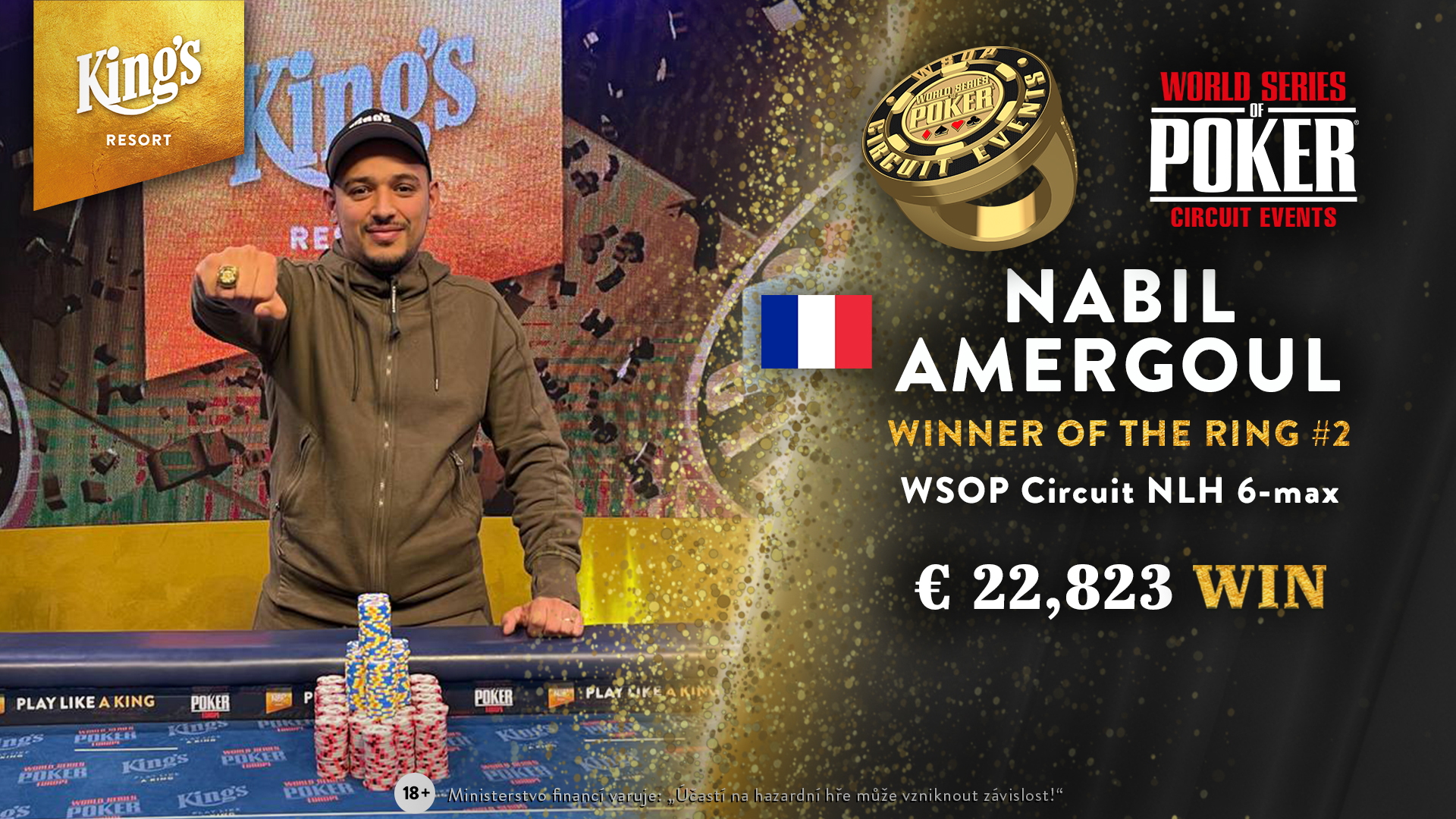 King’s: Nabil Amergoul holt den NLH 6-max Ring
