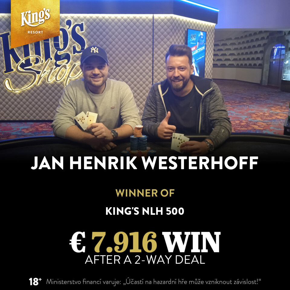 King’s: Jan Westerhoff gewinnt das King’s NLH 500