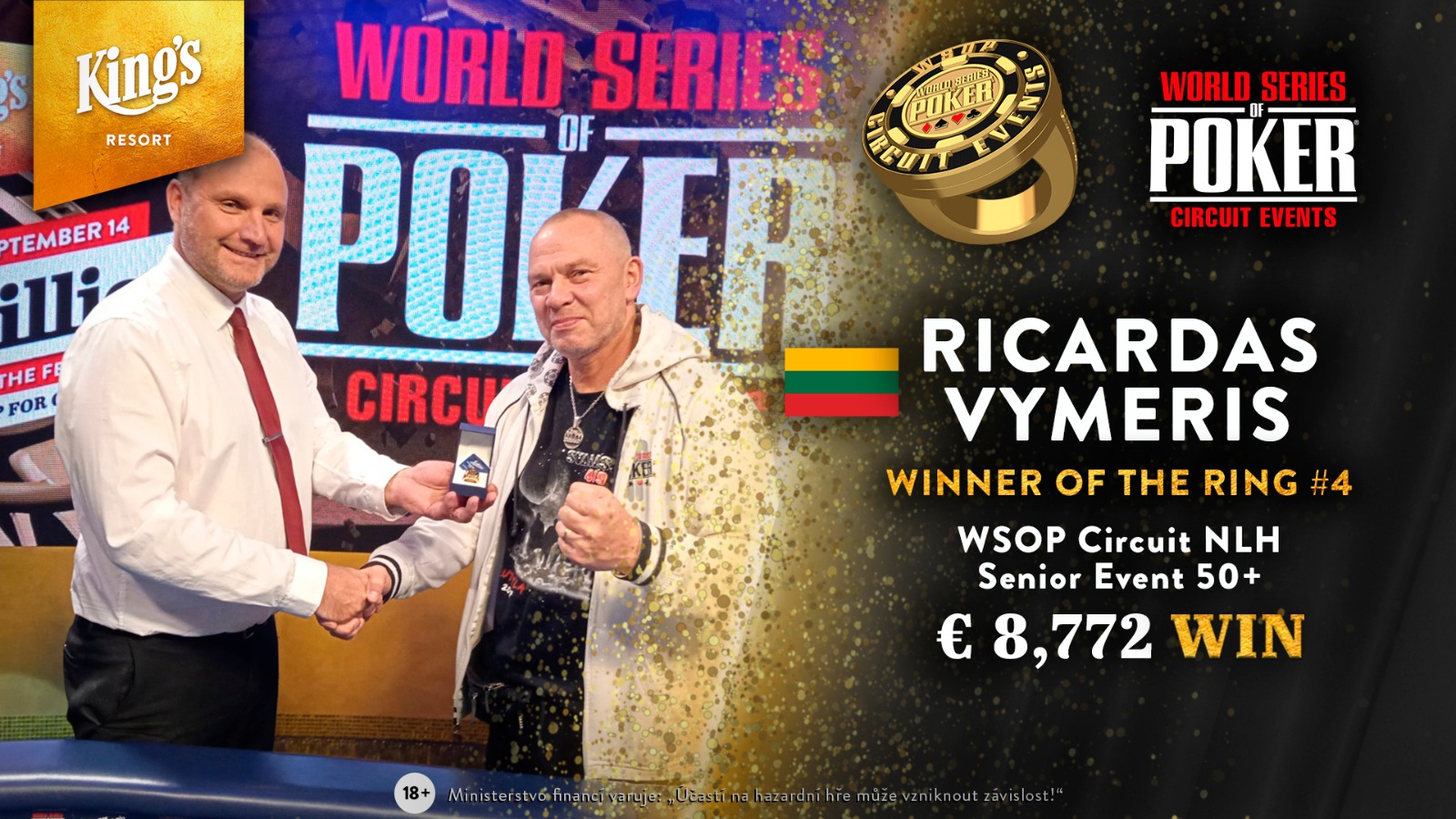 King’s: Ricardas Vymeris ist der beste Senior beim WSOPC