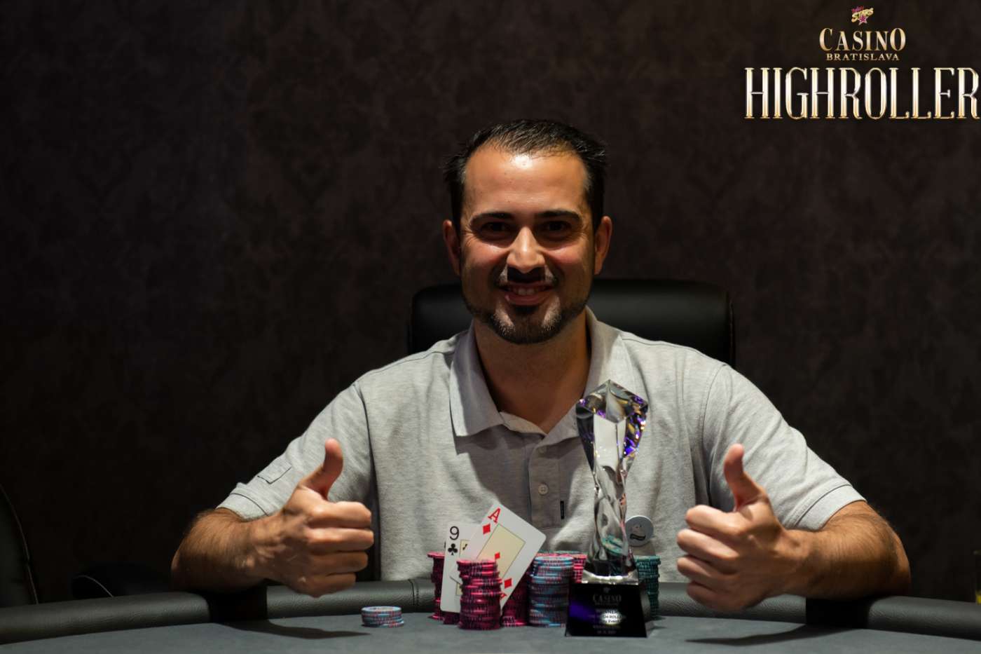 Casino Bratislava Rebuy Stars: Vitor Hugo gewinnt das 2k High Roller