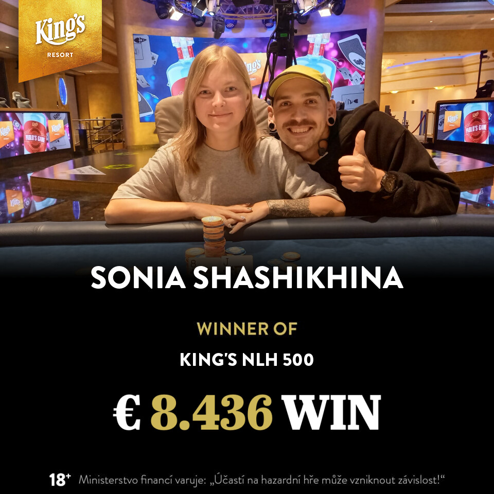 King’s: Sonia Shashikina siegt beim King’s NLH 500