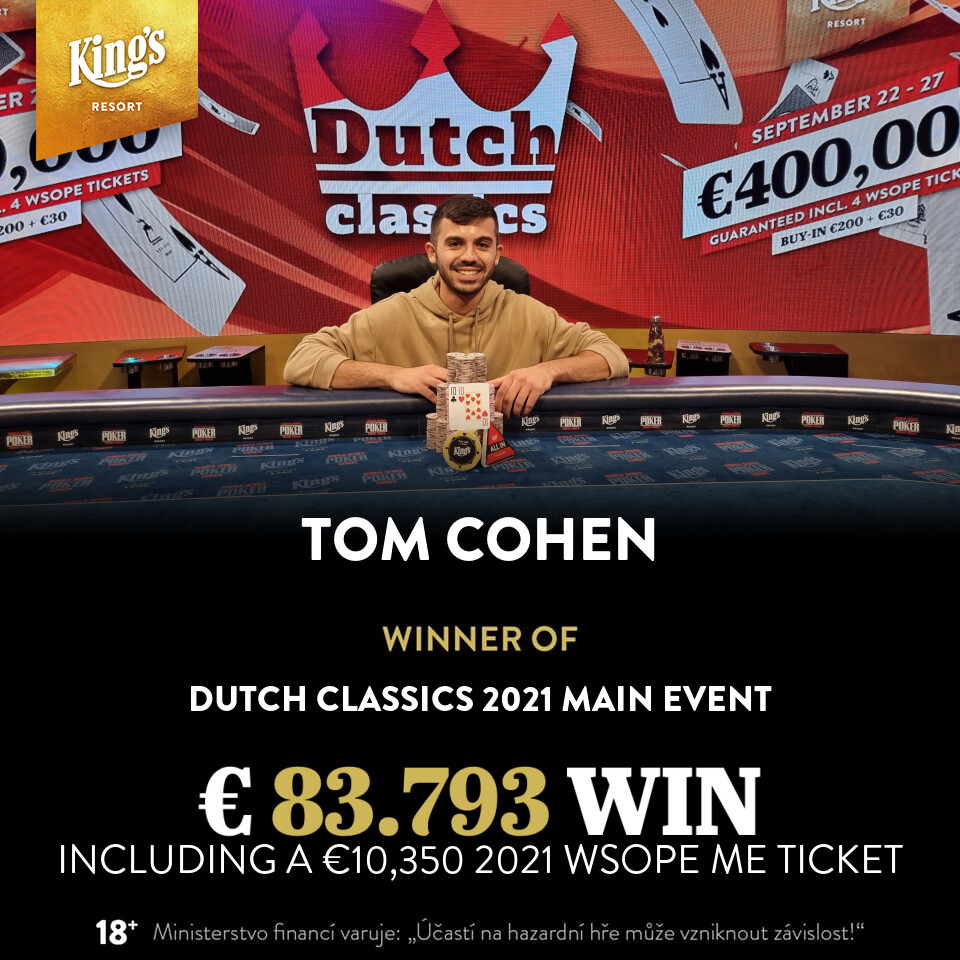 King’s: Tom Cohen gewinnt die Dutch Classics