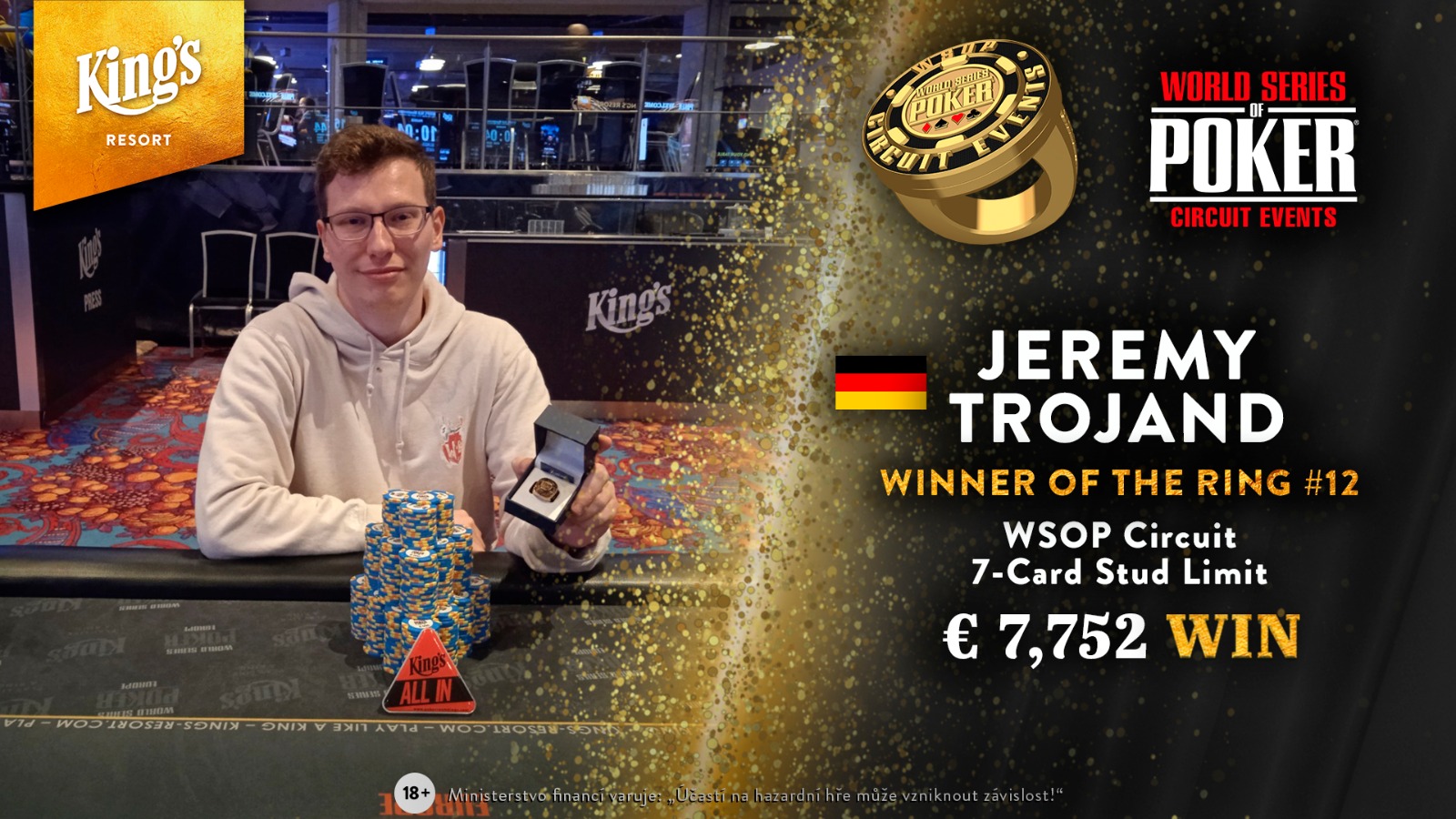 King’s: Jeremy Trojand gewinnt das WSOP Stud Event