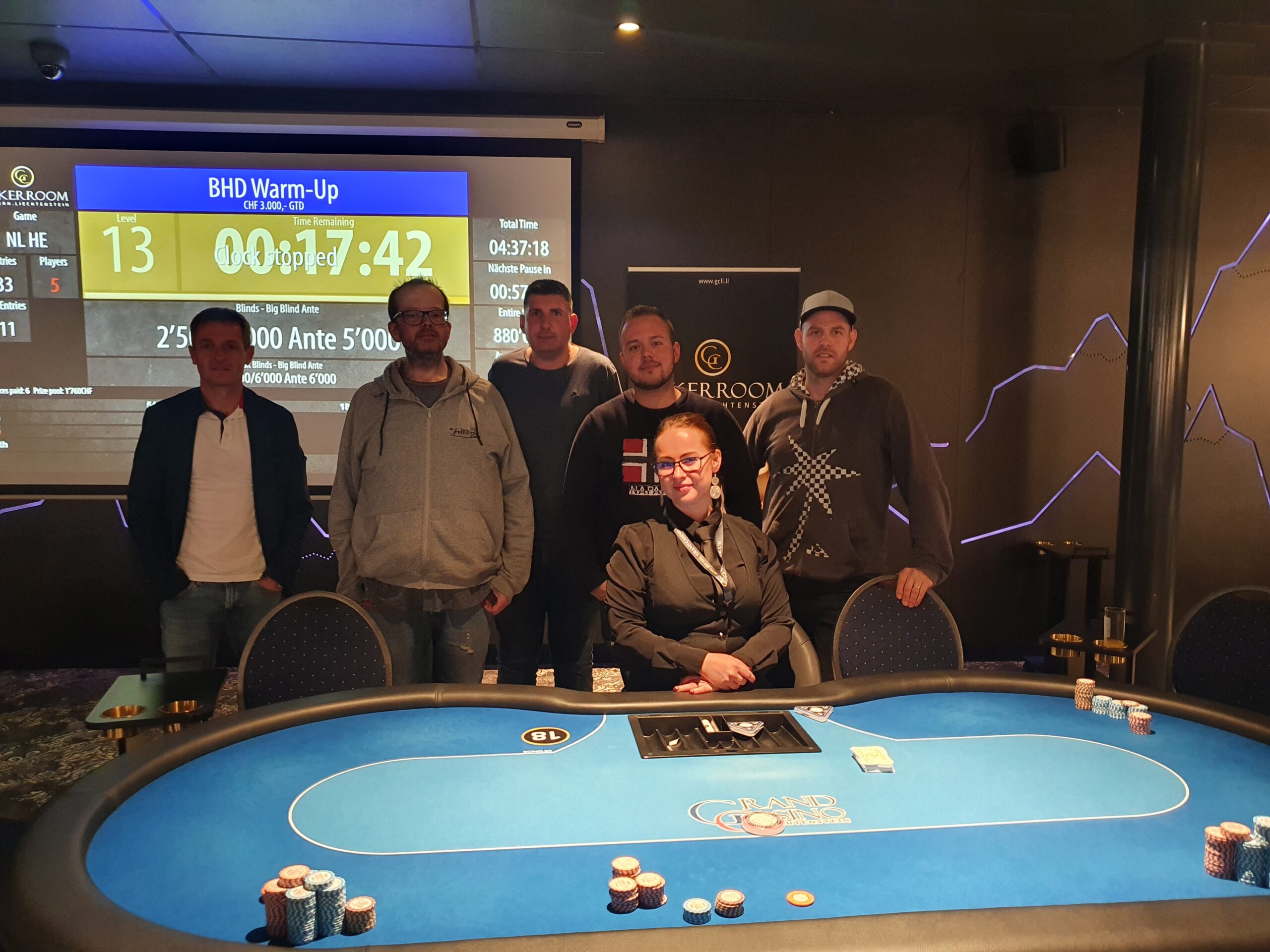 Grand Casino Liechtenstein: 5-Way Deal beim BHD Warm-up