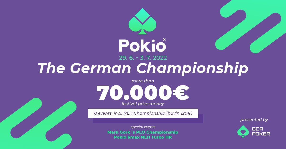 Grand Casino Aš: € 70.000 GTD warten bei der Pokio German Championship
