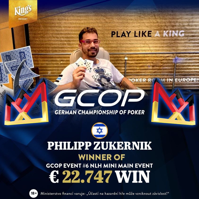 King’s:  Philipp Zukernik gewinnt das GCOP Mini Main Event