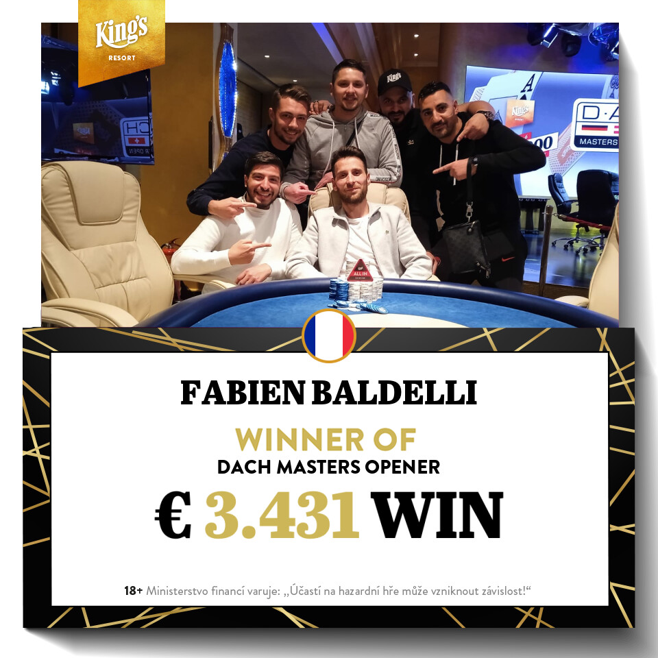 King’s:  Fabien Baldelli holt den DACH Poker Masters Opener