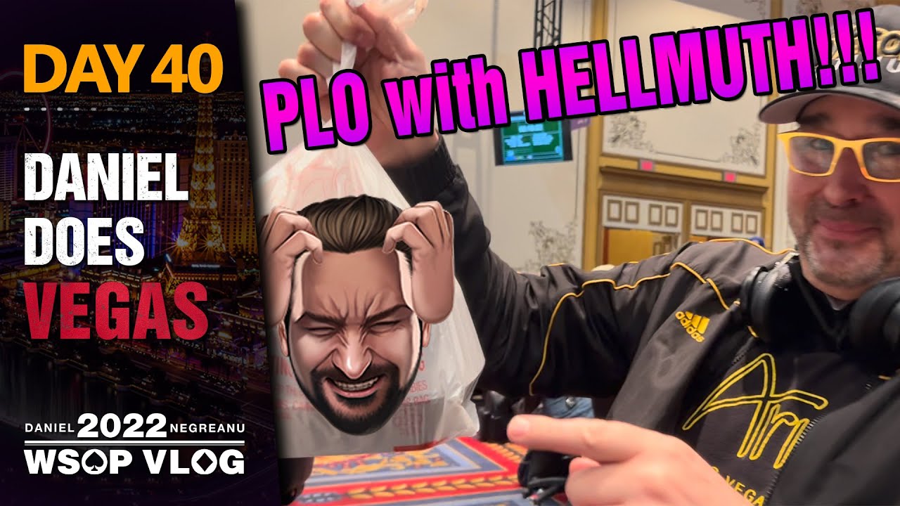 DNEGs 2022 WSOP Poker Vlog Day 40  – PLO with PHIL HELLMUTH!!! Pot Limit Omaha Bounty
