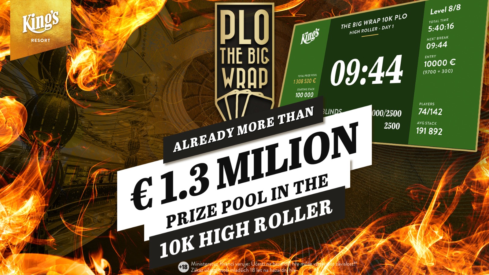 King’s Big Wrap: Full House beim € 10k PLO High Roller