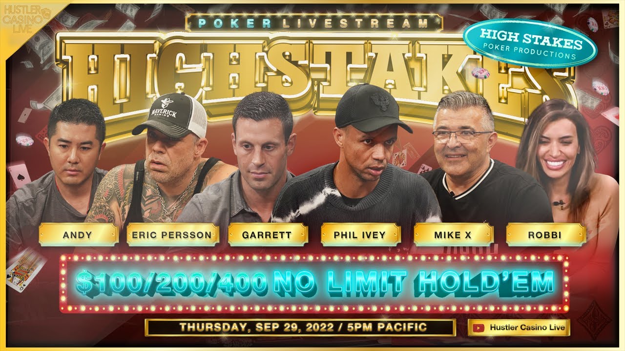 Hustler Casino Live:  $100/200/400 NLH Livestream mit Phil Ivey