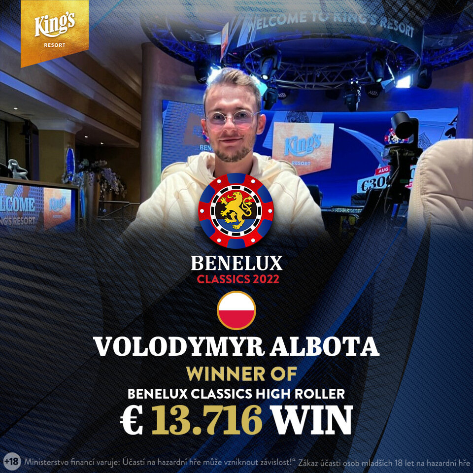 King’s: Volodymyr Albota siegt beim Benelux Classics High Roller