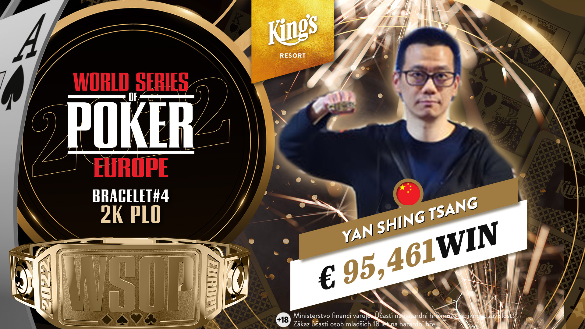 King’s WSOPE: Anson Tsang holt sein drittes Bracelet
