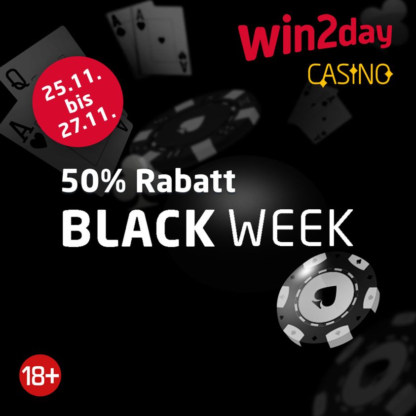 win2day: Black Week, Monthly BIG und das erste Advent-Freeroll