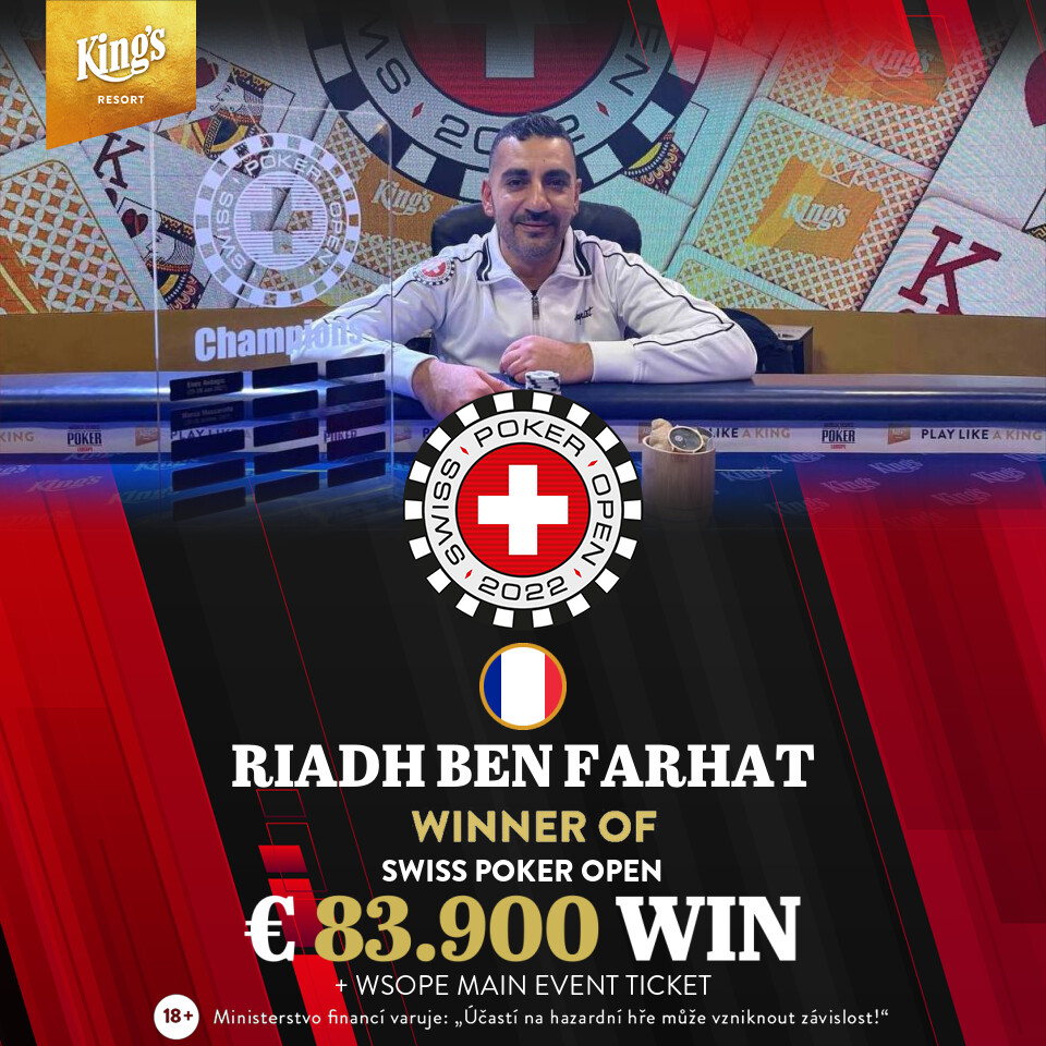 King’s: Riadh Ben Farhat holt die Swiss Poker Open