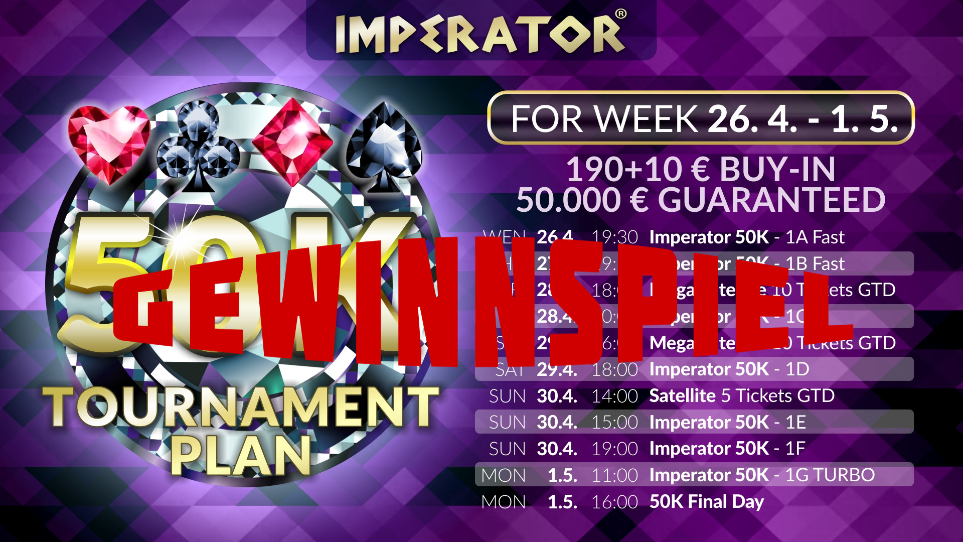 Casino Imperator: Gewinn ein Imperator 50k Ticket!