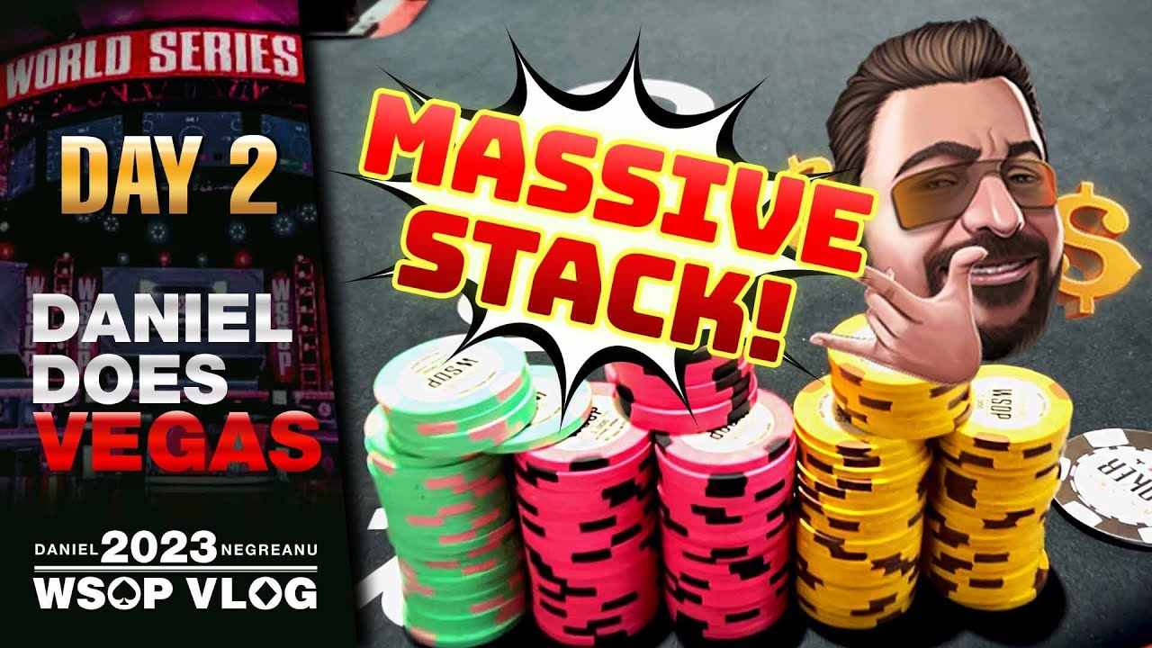 DNEGs 2023 WSOP Poker Vlog Day 2  – MASSIVE STACK in the $25,000!