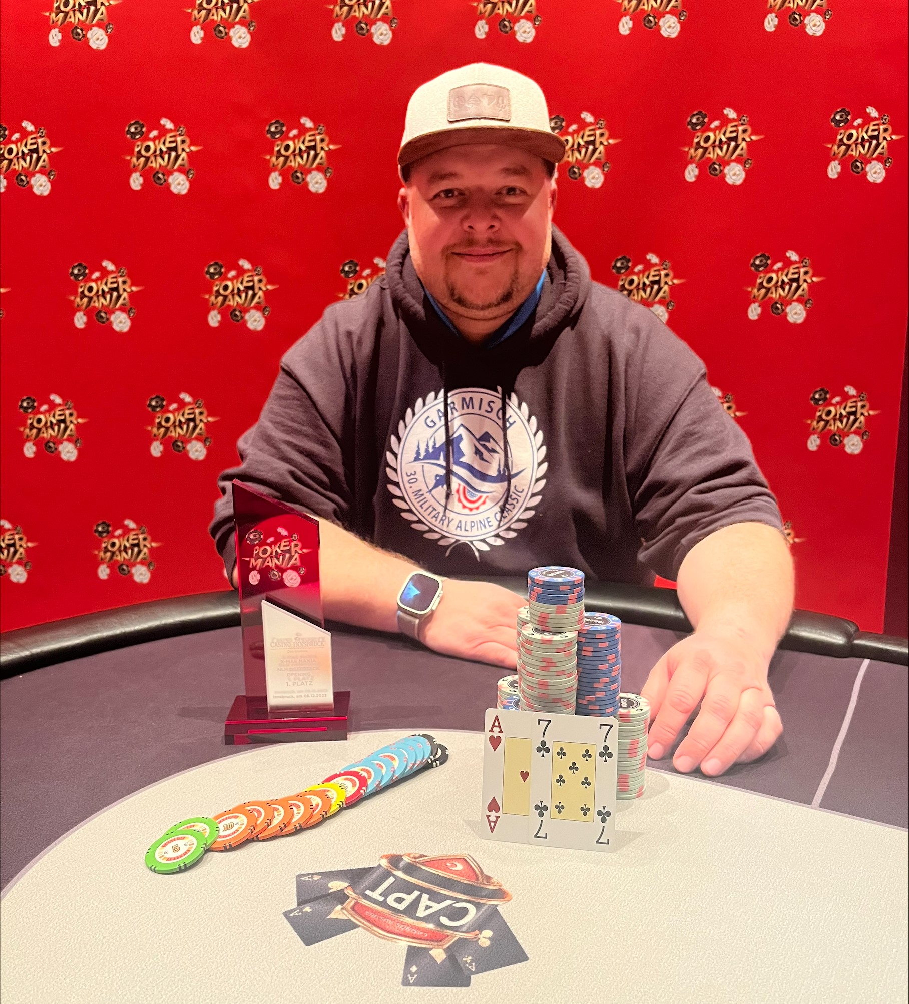 Casino Innsbruck: Tobias Wurm holt sich das X-mas Deepstack Opening
