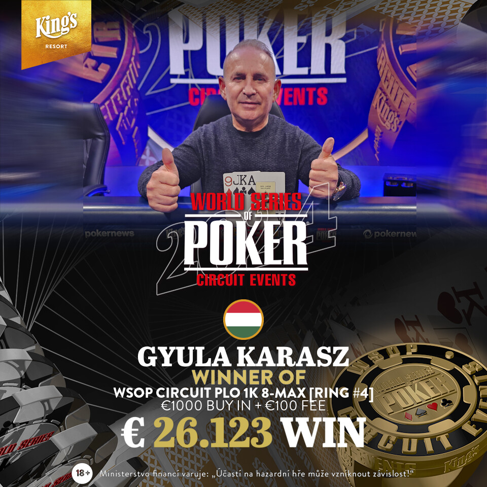 King’s: Das PLO 8-max geht an Gyula Karasz