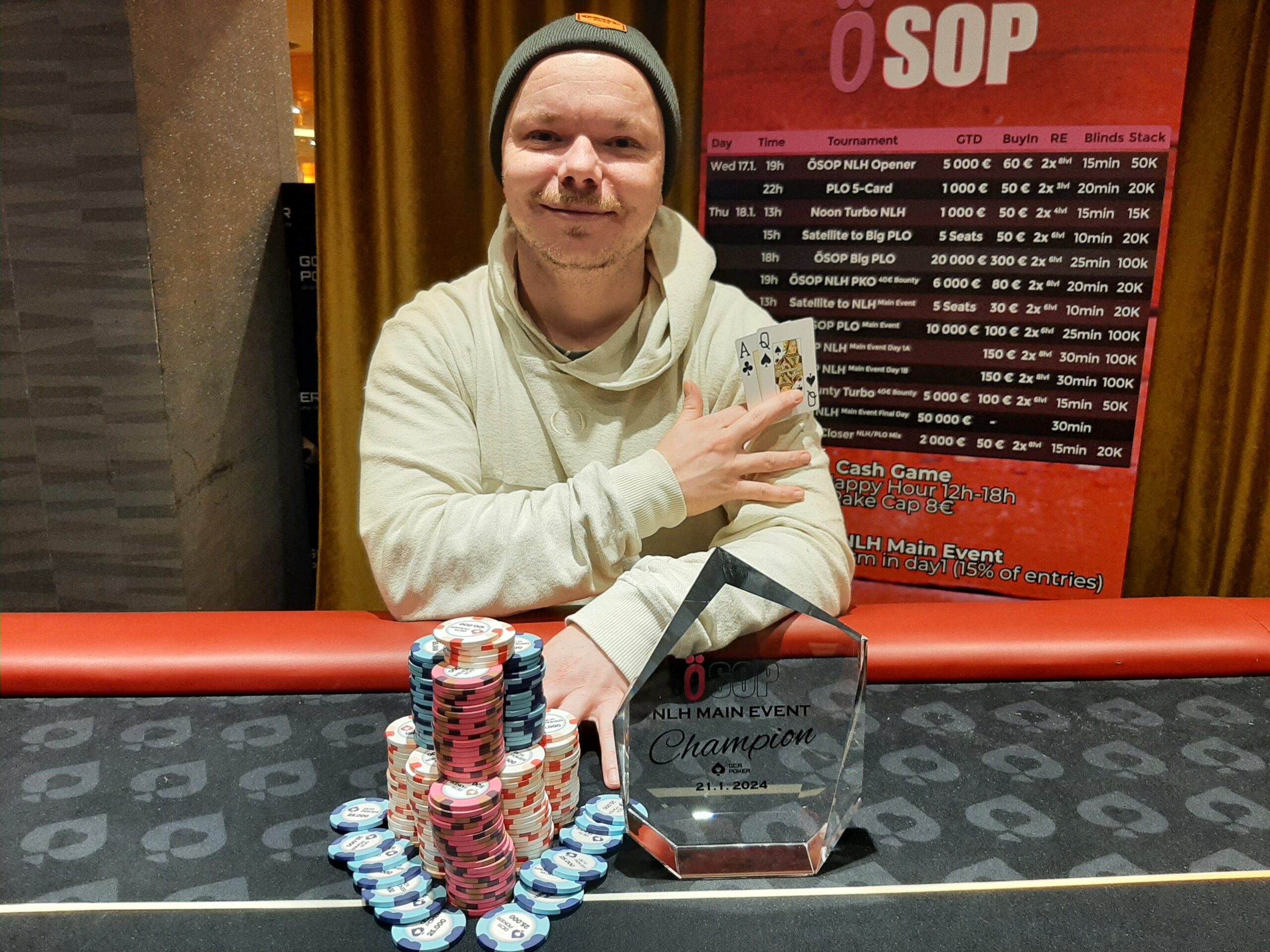 Grand Casino Aš: Claudius Greiner ist der ÖSOP Champ, Deal beim Closer