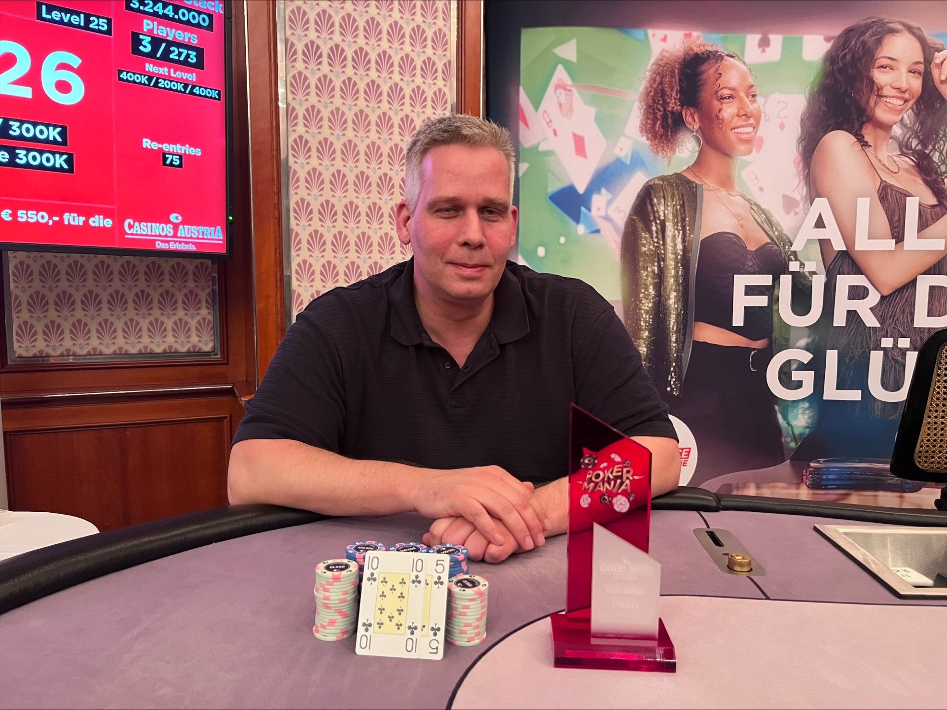 Casino Baden: Andreas Bonelli siegt beim Pokermania Main Event