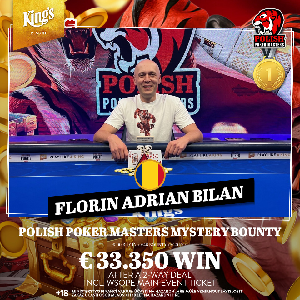 King’s: Florin Adrian Bilan sichert sich das Polish Poker Masters Mystery Bounty