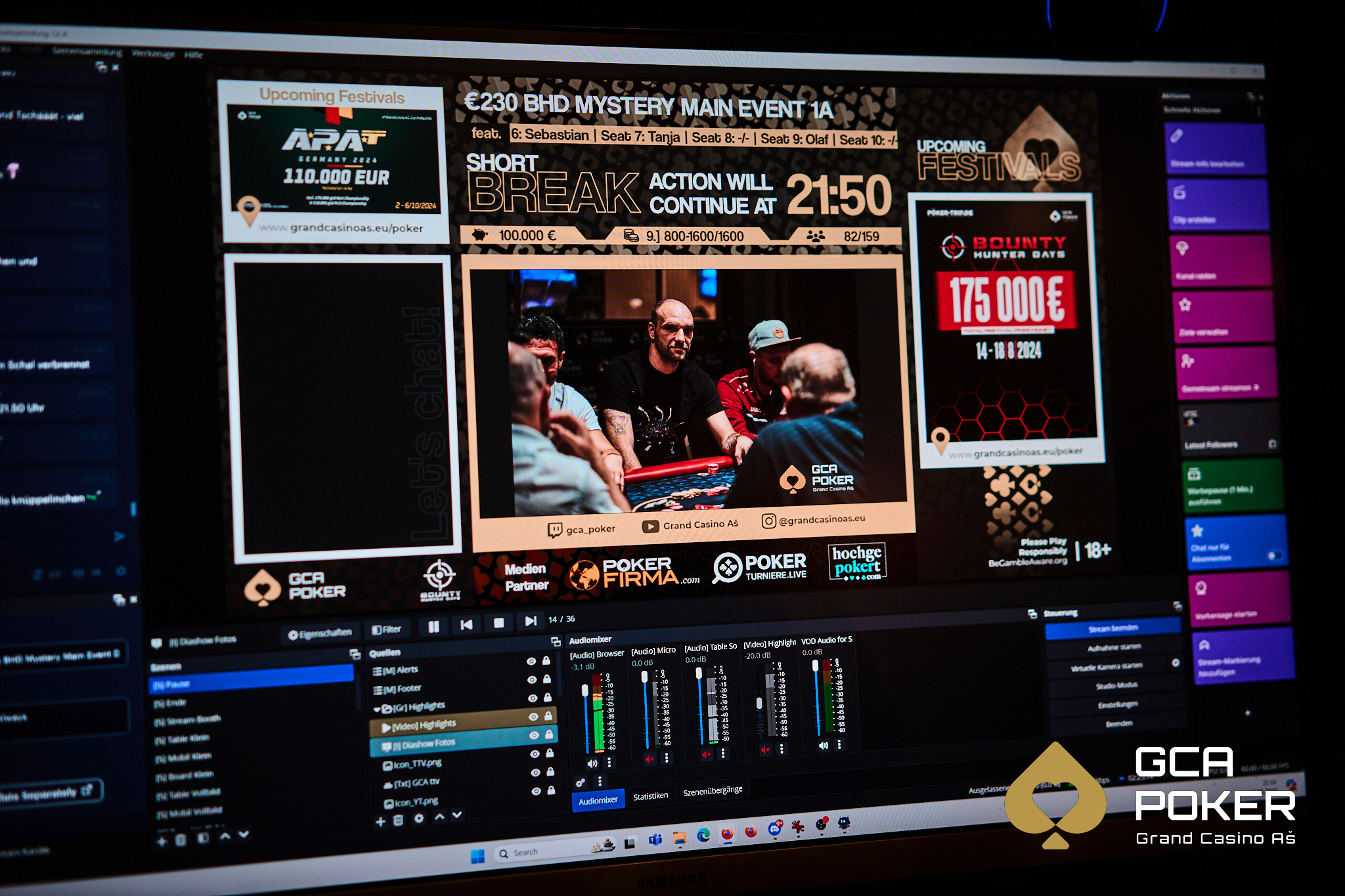 Grand Casino Aš: BHD Main Event Tag 1C – Livestream (ab 12 Uhr)
