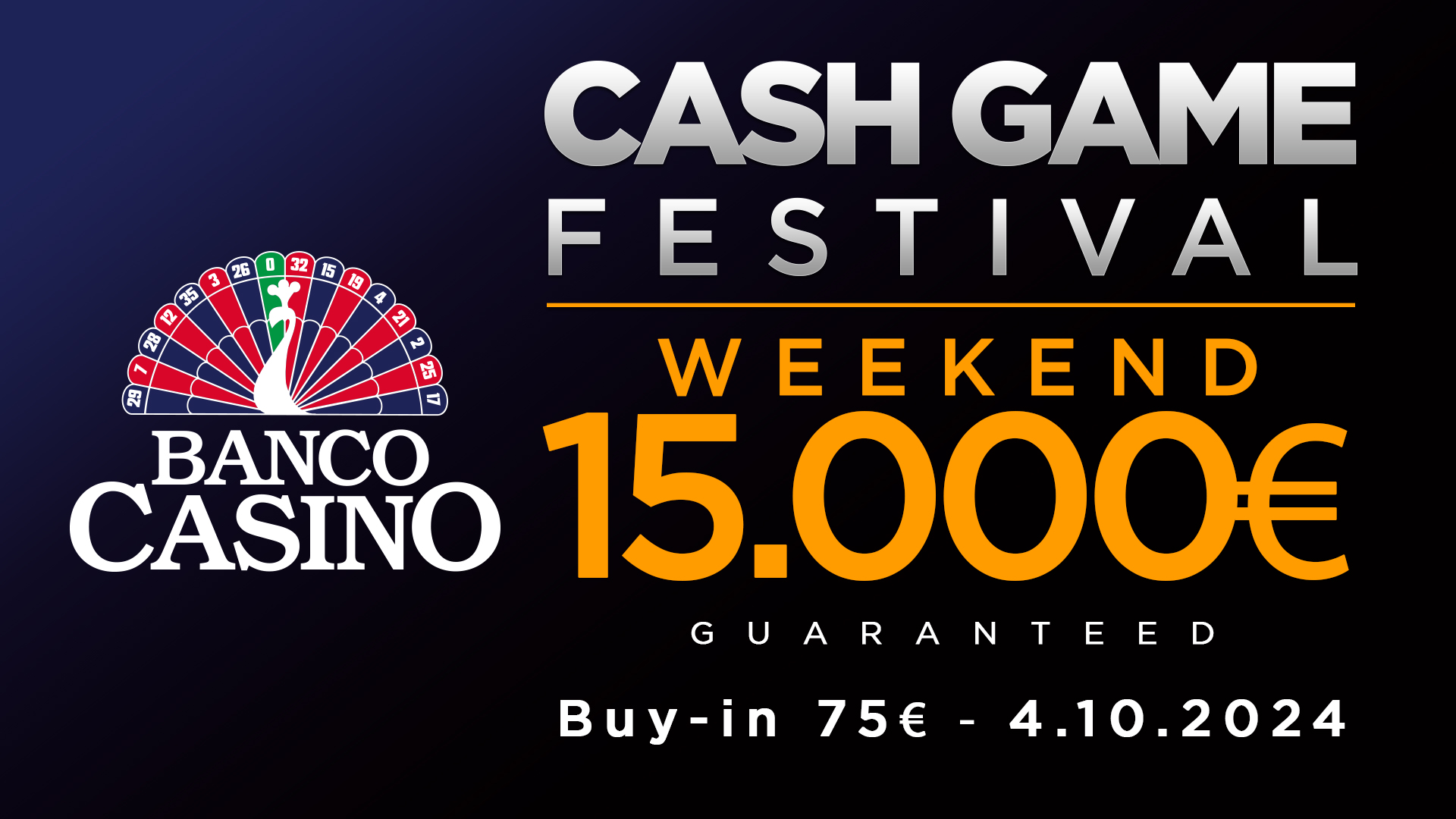 Banco Casino: Deal zu viert beim CGF Weekend 15k
