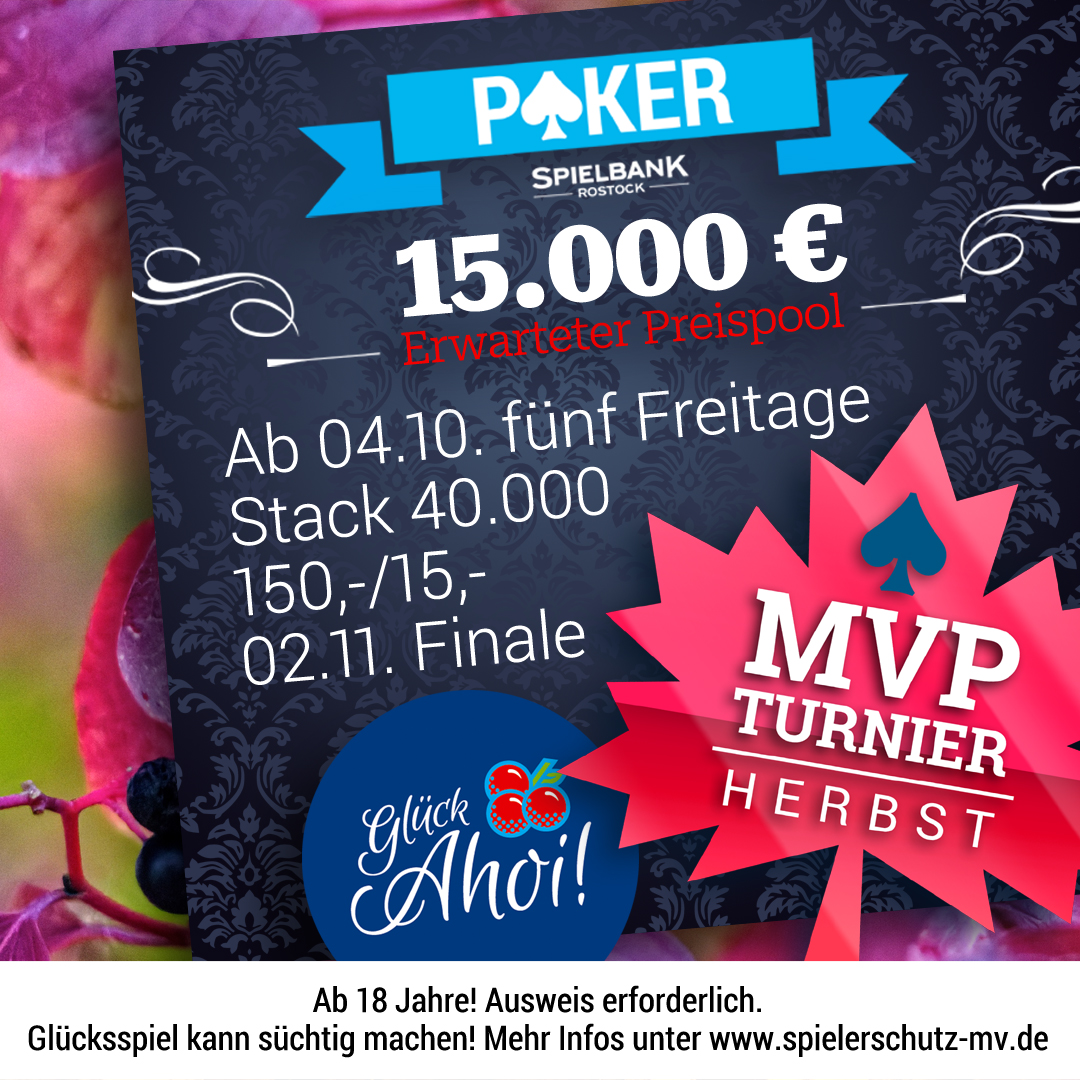 Spielbank Rostock:  Das MVP Herbst Special läuft