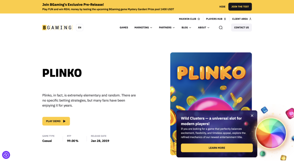 plinko bgaming