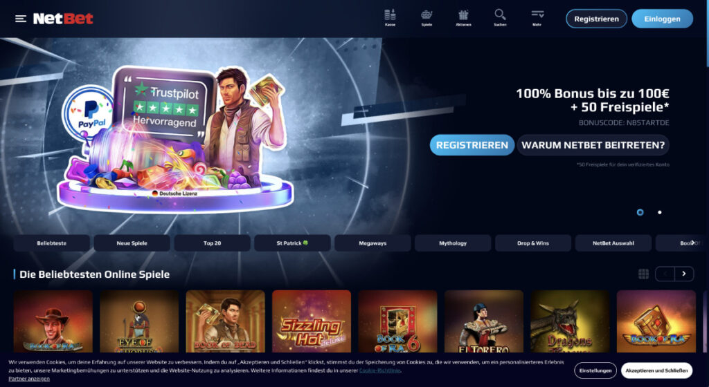 Netbet Casino DE Homepage