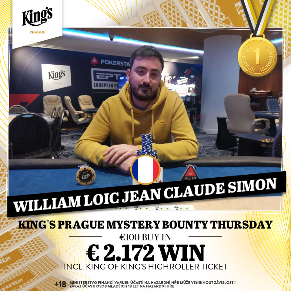 William Simon gewinnt King's Prague Mystery Bounty Thursday!