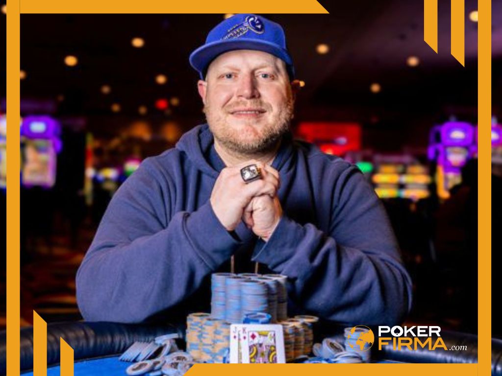 Justin Done mit Pokerchips