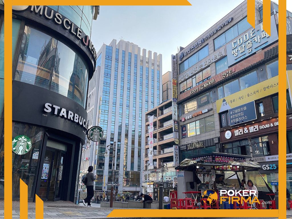 Einkaufsmeile in Incheon, Südkorea.