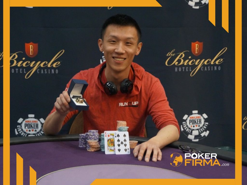 Albert Ng nach einem Poker-Sieg.