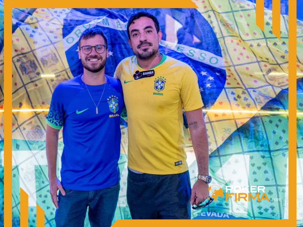 Die beiden Brasilianer nach ihrem Sieg bei der WSOP 2025.