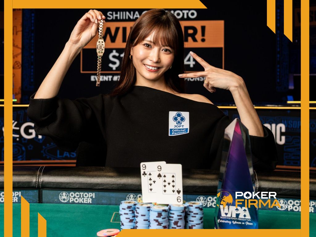Shiina Okamoto nach ihrem Sieg bei der WSOP 2025.