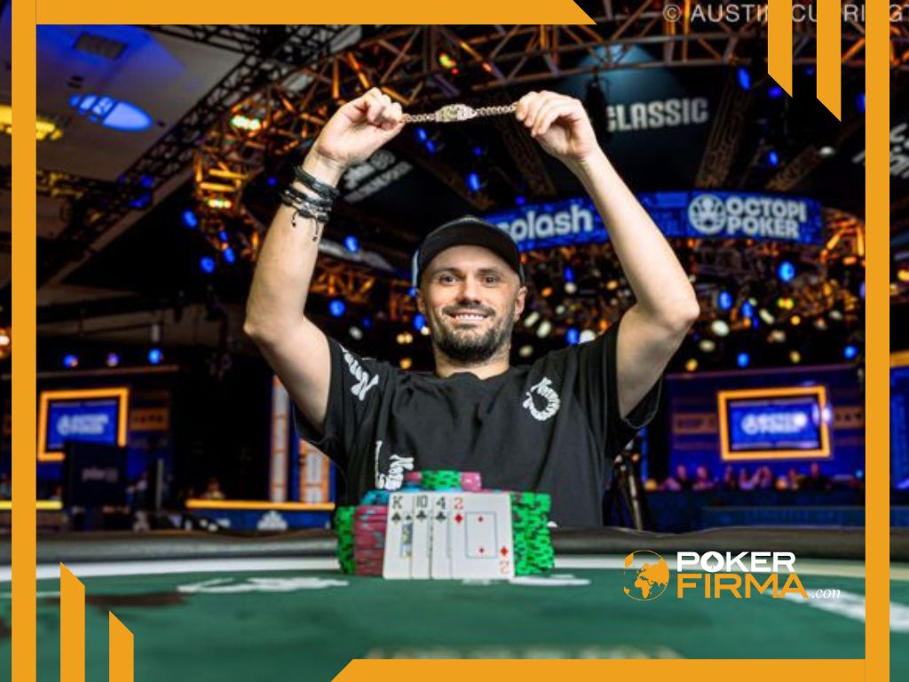 Narcis Nedelcu nach seinem Sieg bei der WSOP 2025.