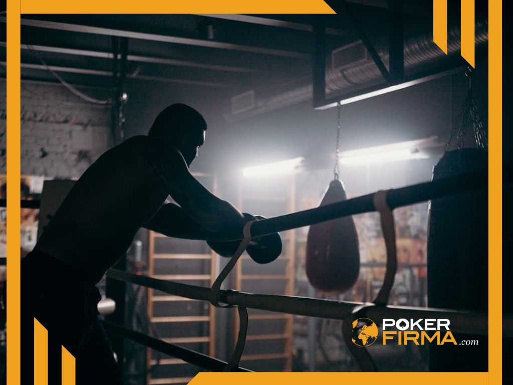 Mann in Boxring