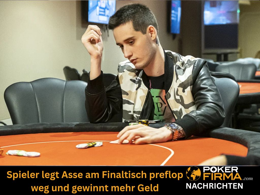 Spieler legt Asse am Finaltisch preflop weg und gewinnt mehr Geld